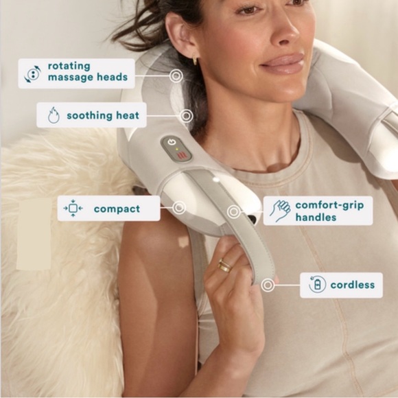 NWT: HOMEDICS Shiatsu Rechargeable Neck Massager with Heat - Picture 3 of 4